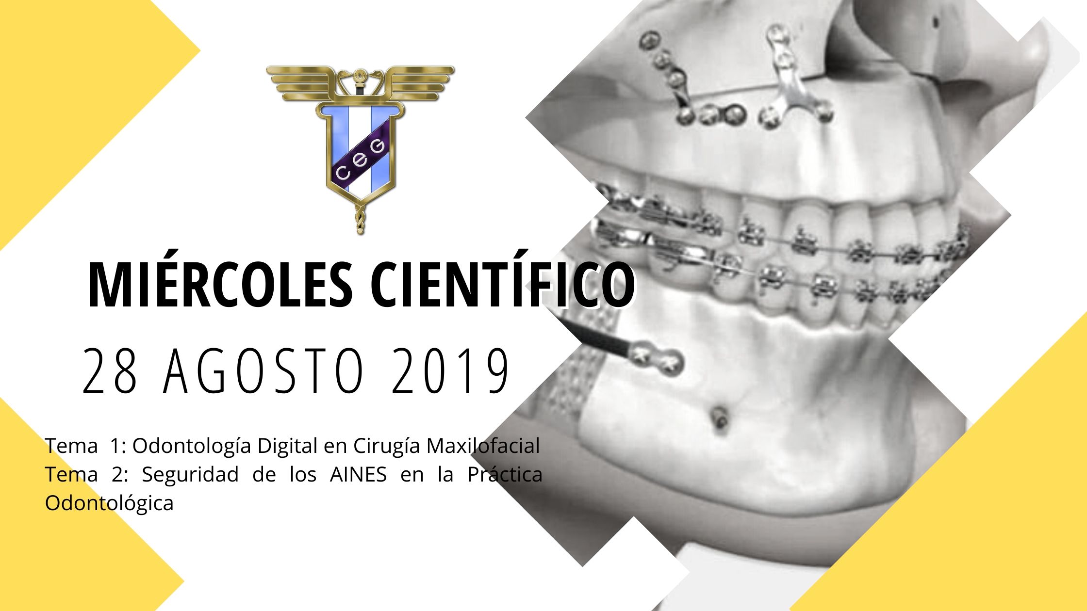Miércoles Científico: Odontología Digital en Cirugía Maxilofacial y Seguridad de los AINES en la Práctica Odontológica.