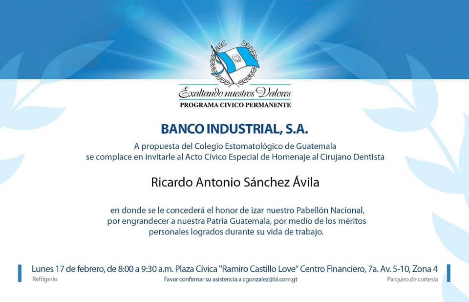 Dr. Ricardo Antonio Sánchez Ávila – Programa Cívico Permanente – Banco Industrial S. A.