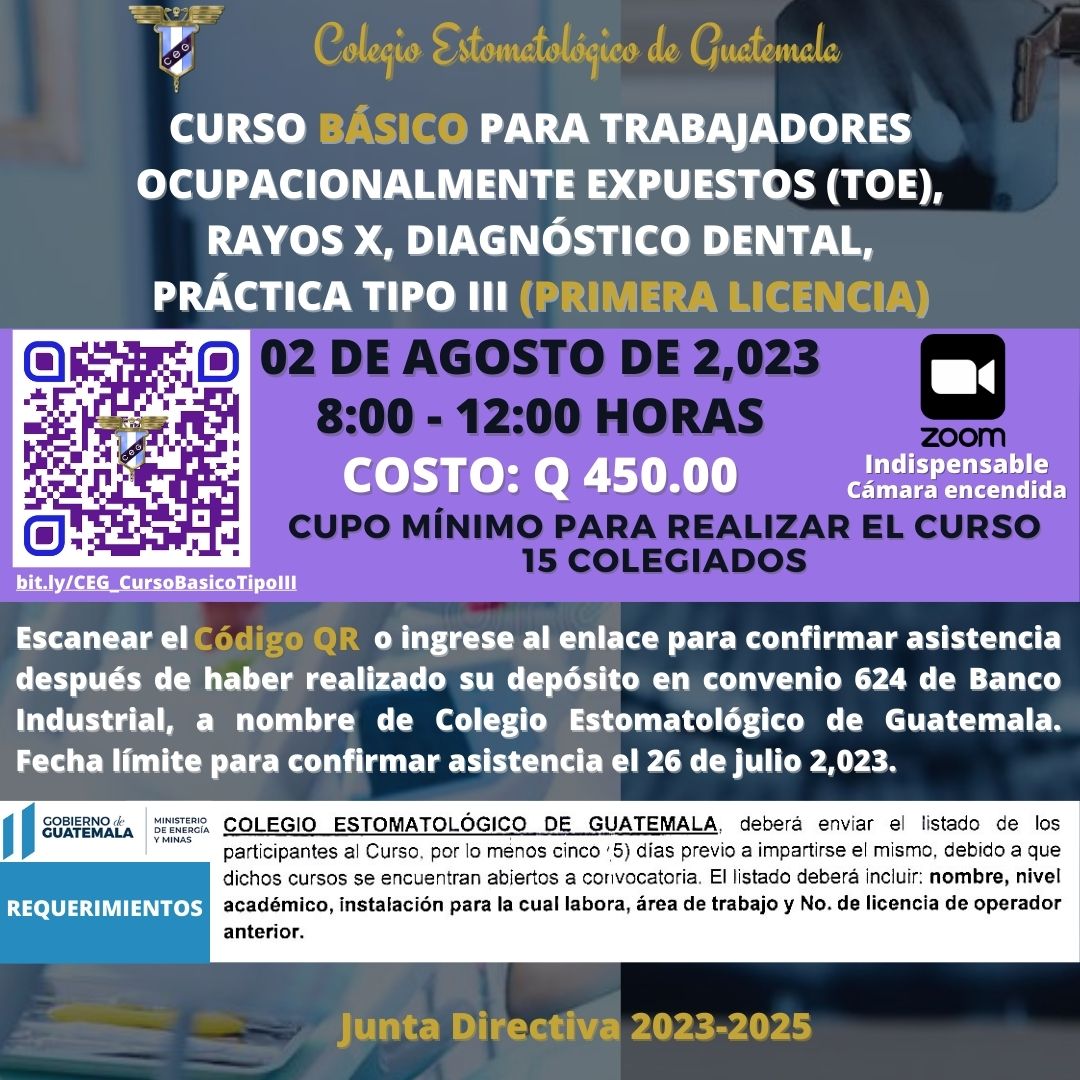 Curso Básico TOE, de Rayos, Diagnóstico Dental, Práctica Tipo III